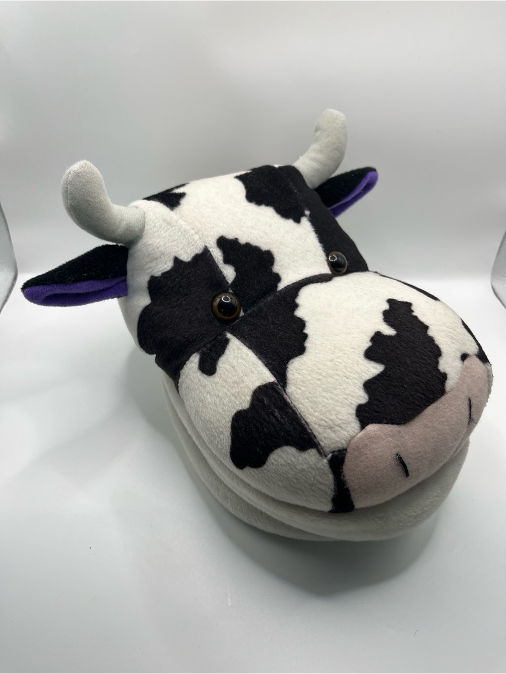 Vtg Headcase Plush Cow CD DVD Holder Sleeve Zipper 2003 Y2K Novelty Case